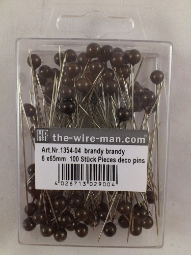 Farbigen Pins 6 mm 100 st. brandy